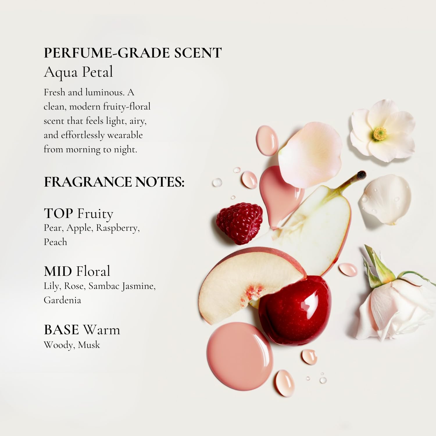 HedgeLeap Scented Body Lotion – Fragrance Moisturizer Cream Hydrating Formula Fruity-Floral Perfume Scent | 2% Niacinamide & Hyaluronic Acid | Aqua Petal, 150 ml HedgeLeap