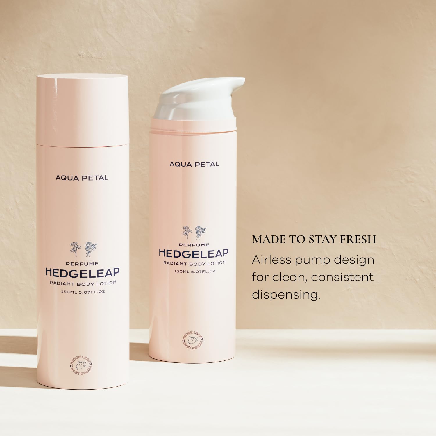 HedgeLeap Scented Body Lotion – Fragrance Moisturizer Cream Hydrating Formula Fruity-Floral Perfume Scent | 2% Niacinamide & Hyaluronic Acid | Aqua Petal, 150 ml HedgeLeap